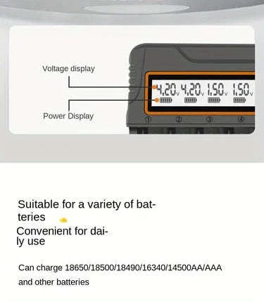 Universal Battery Charger with LCD for 18650 AA AAA 12 Slots-black / US / United States