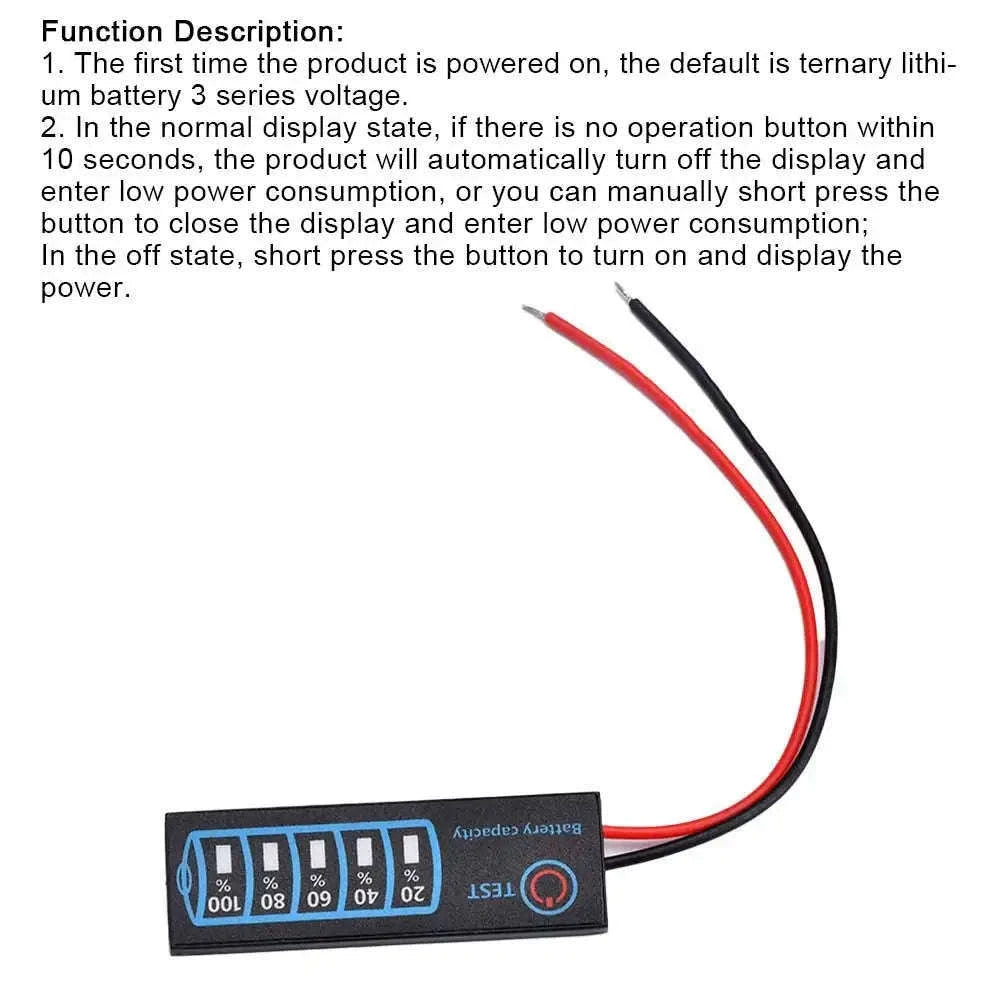 Universal Battery Level Indicator for Clear Battery Monitoring-4S