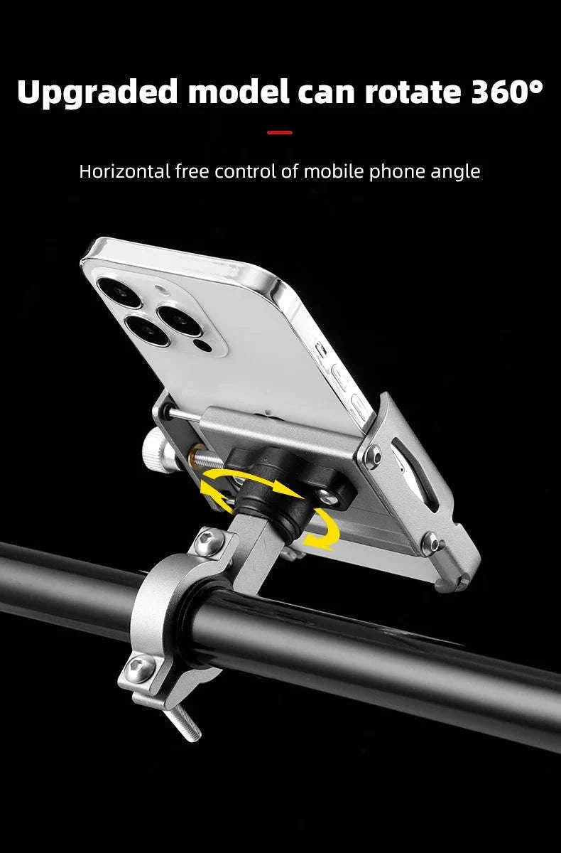 Universal Bike Phone Holder for Secure, Hands-Free Navigation-Red-360