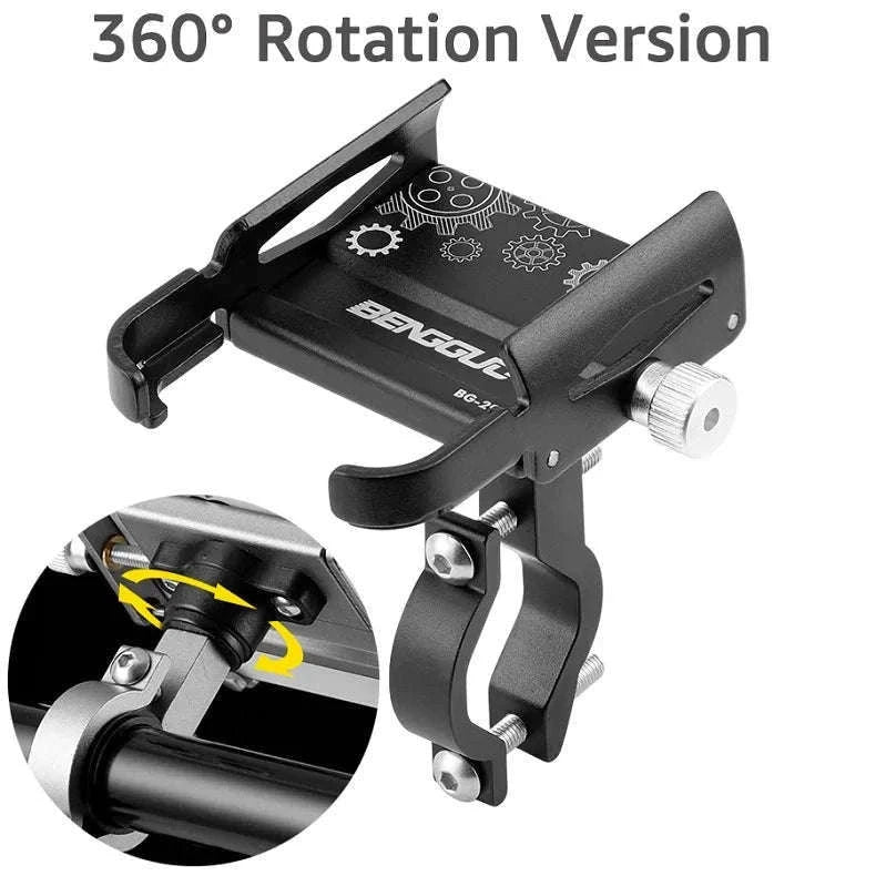 Universal Bike Phone Holder for Secure, Hands-Free Navigation-Red-360