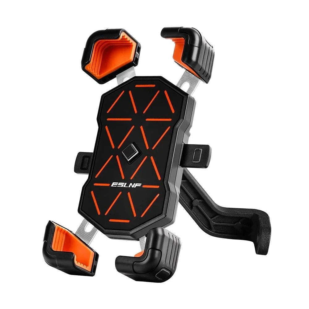 Universal Bike Phone Holder Mount for 4.5–7.2 Inch Devices-Orange Handlebar