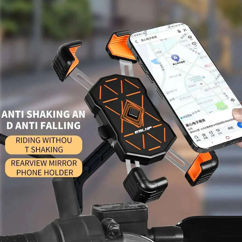 Universal Bike Phone Holder Mount for 4.5–7.2 Inch Devices-Orange Handlebar