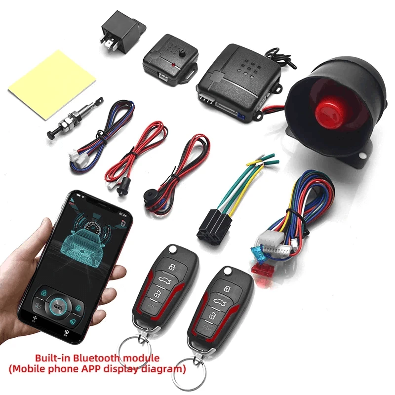 Universal Car Alarm System with Remote & App Keyless Entry Control-SQ606-001
