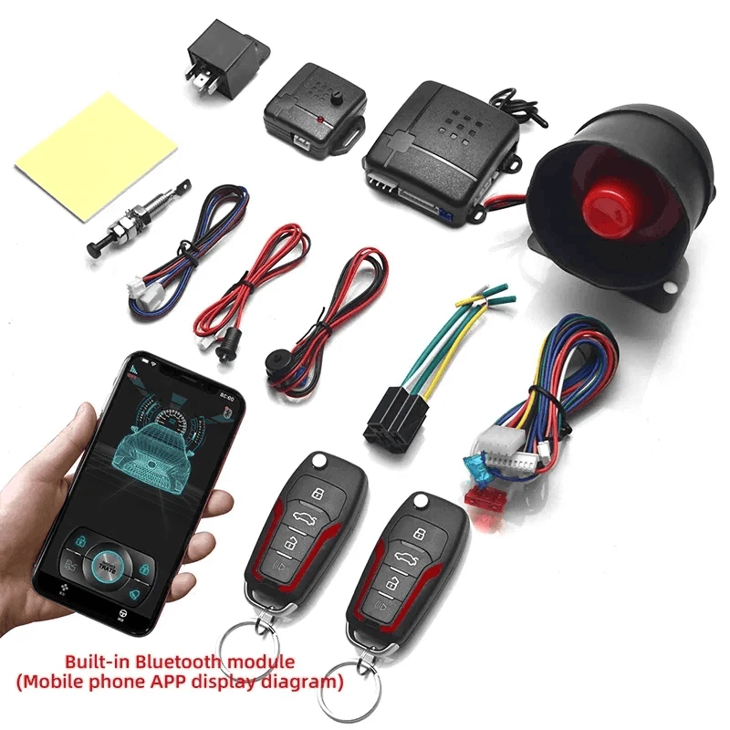 Universal Car Alarm System with Remote & App Keyless Entry Control-SQ606-001