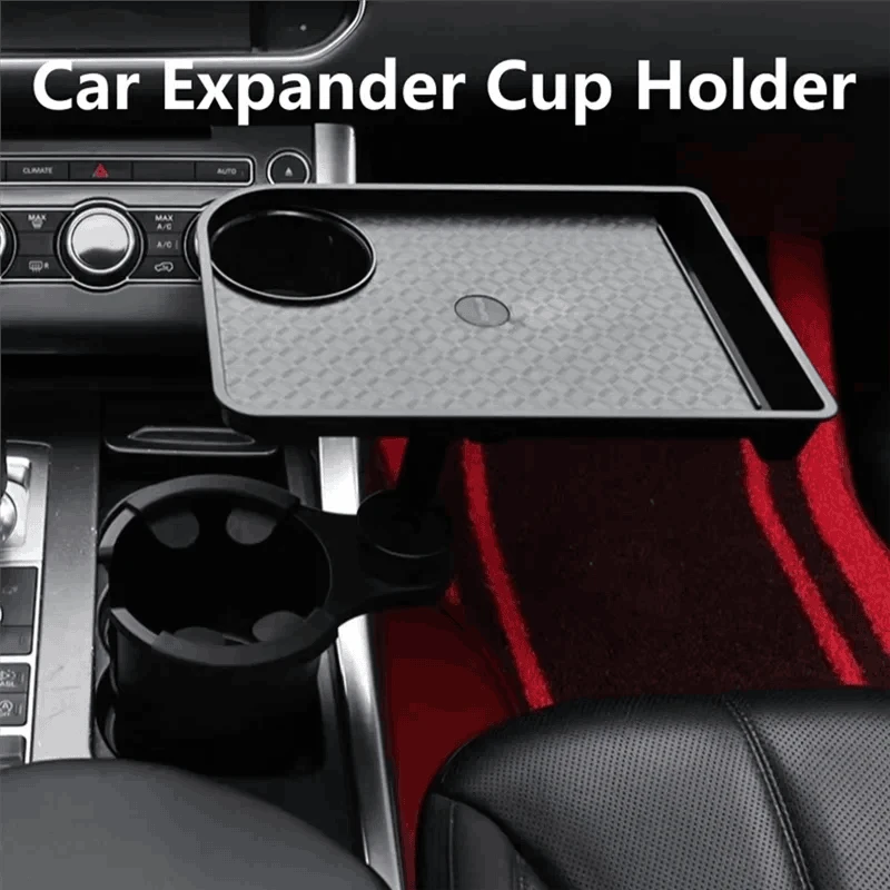 Universal Car Cup Holder Tray 360° Rotating Adjustable Dual Cup Organizer-United States / As Shown
