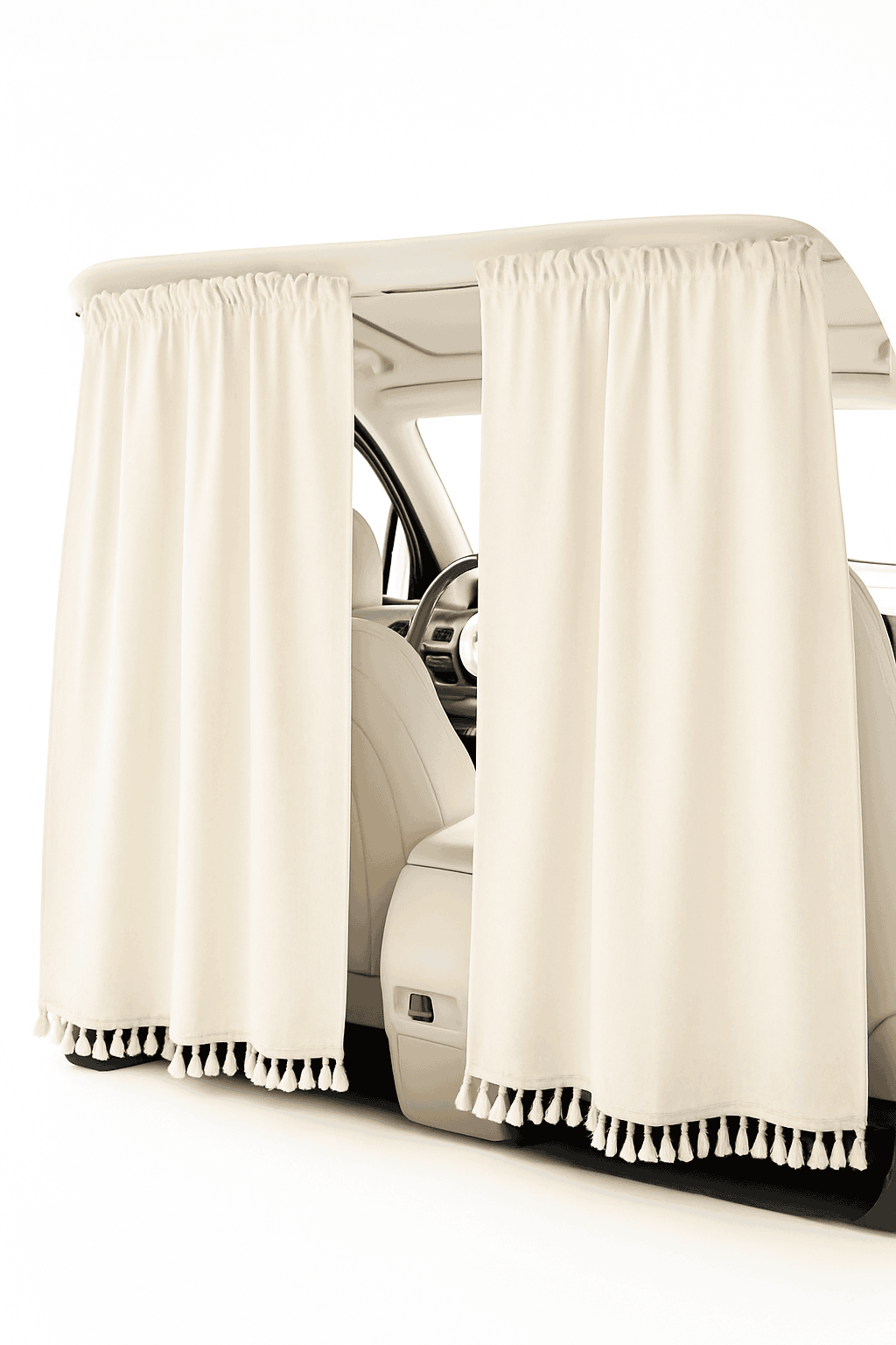 Universal Car Divider Curtain Privacy Partition Sun Shade-1 pc white
