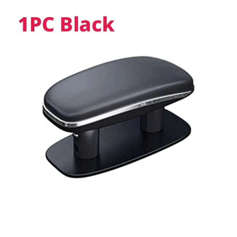 Universal Car Door Armrest Pad Adjustable Height PU Leather-Black 1PC