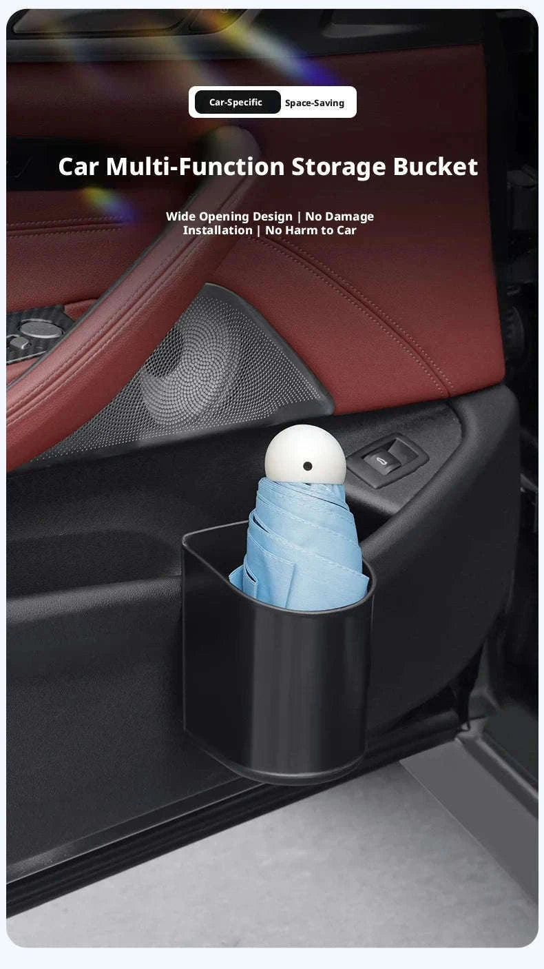Universal Car Door Cup Holder Storage Bucket-Black