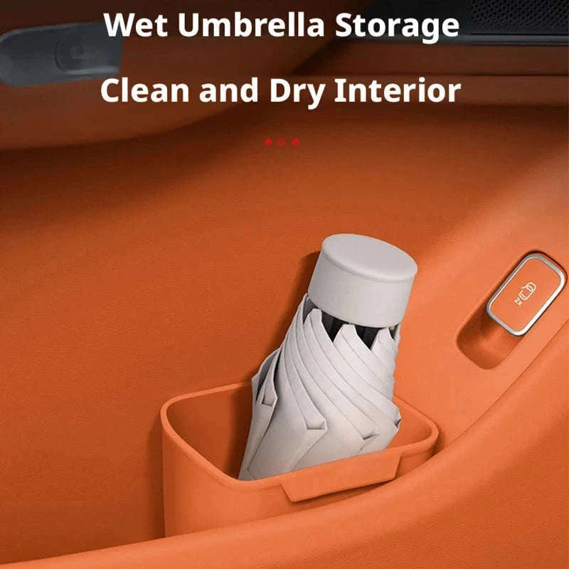 Universal Car Door Storage Box Waterproof Silicone Organizer-Brown 1Pc Right