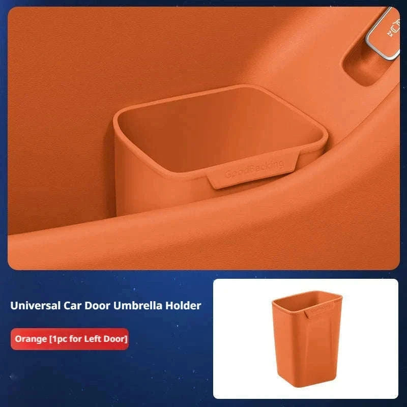 Universal Car Door Storage Box Waterproof Silicone Organizer-Brown 1Pc Right