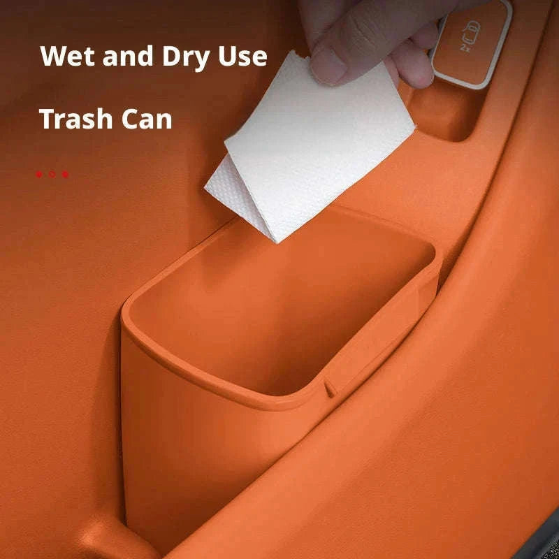 Universal Car Door Storage Box Waterproof Silicone Organizer-Brown 1Pc Right