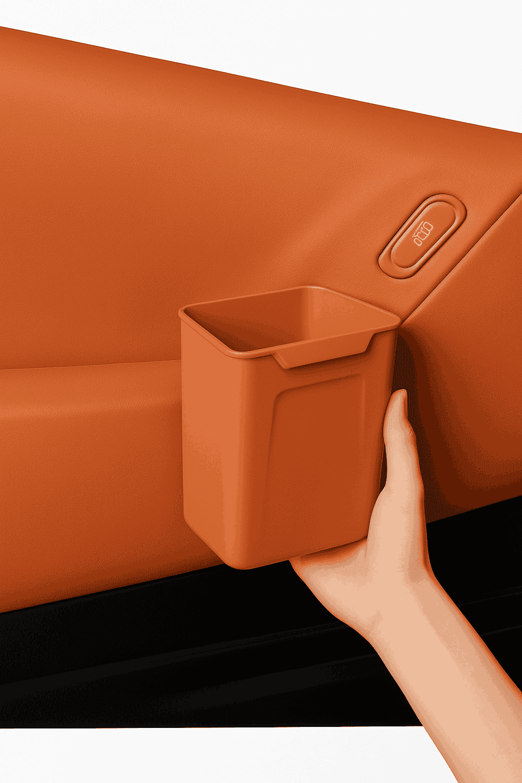 Universal Car Door Storage Box Waterproof Silicone Organizer-Brown 1Pc Right