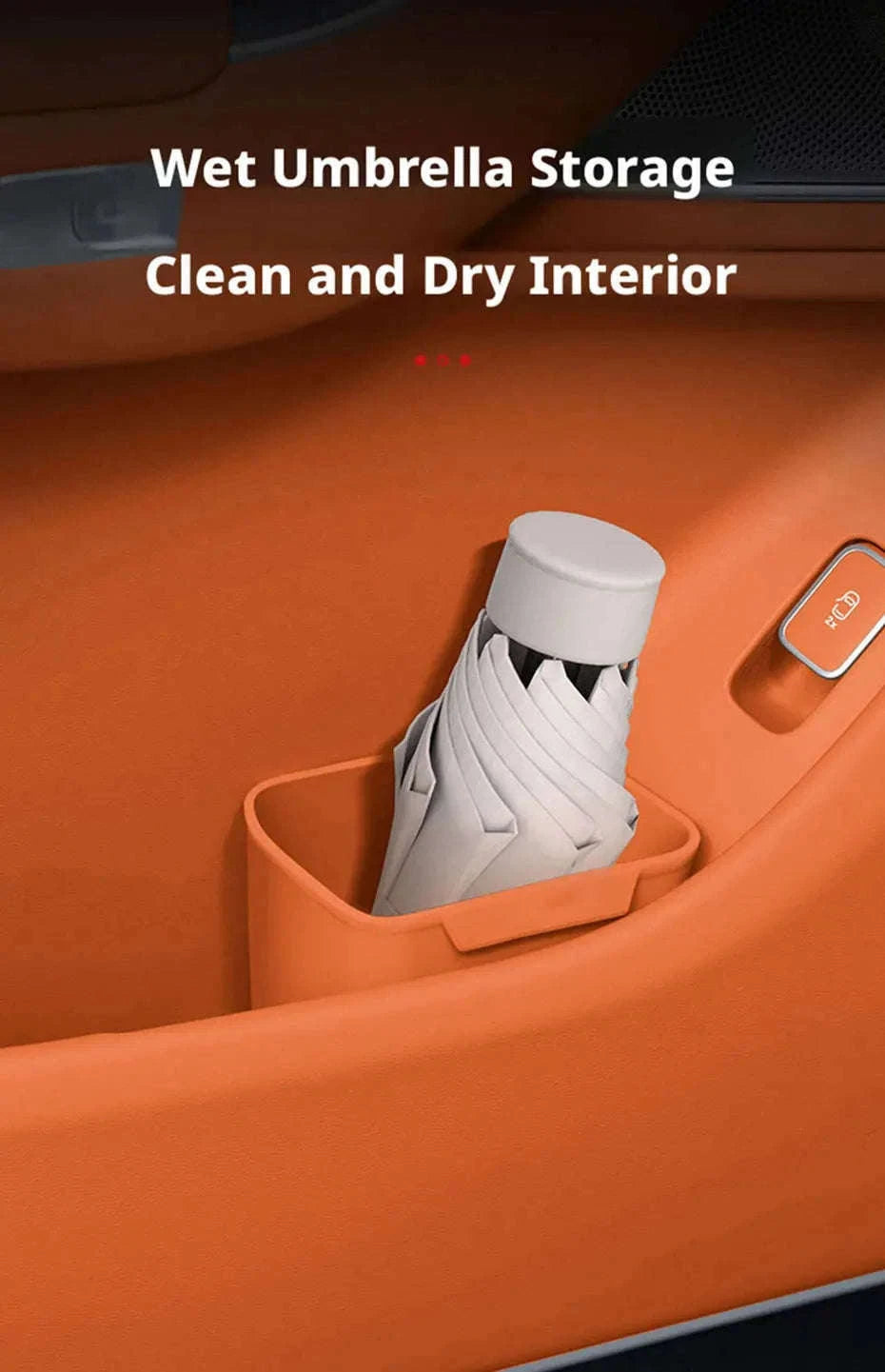 Universal Car Door Storage Box Waterproof Silicone Organizer-Brown 1Pc Right