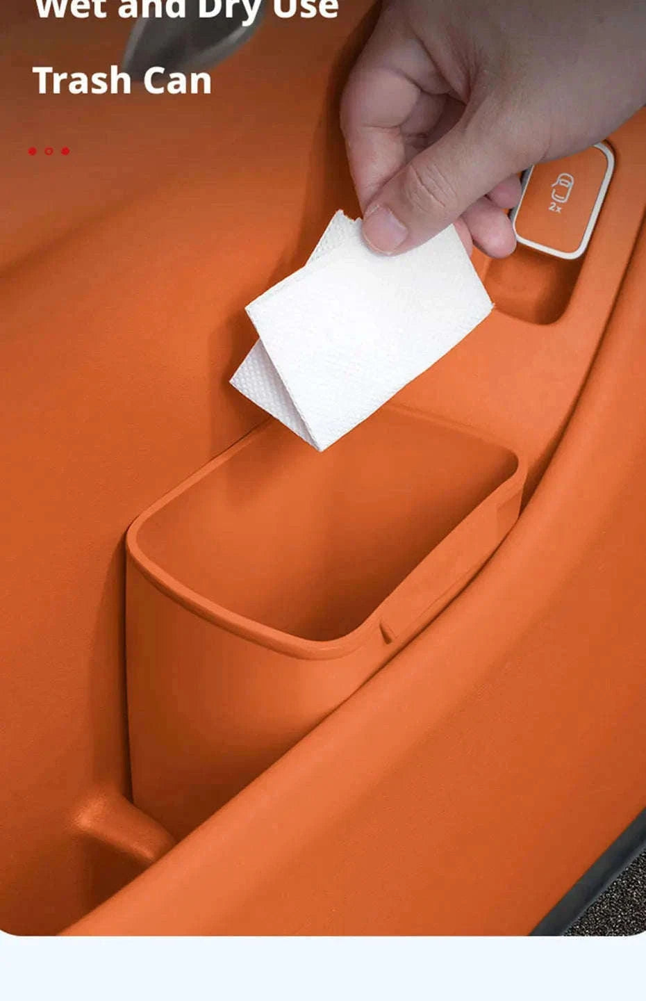 Universal Car Door Storage Box Waterproof Silicone Organizer-Brown 1Pc Right