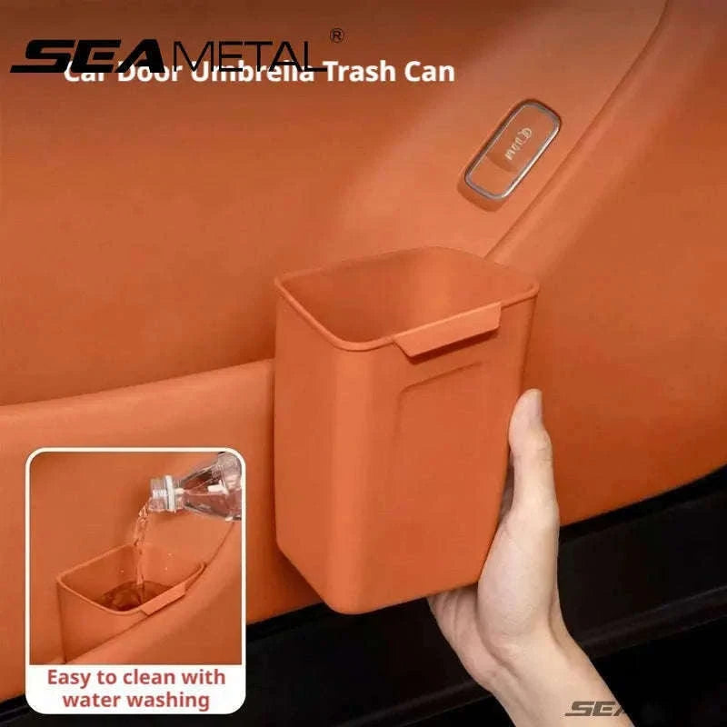 Universal Car Door Storage Box Waterproof Silicone Organizer-Brown 1Pc Right
