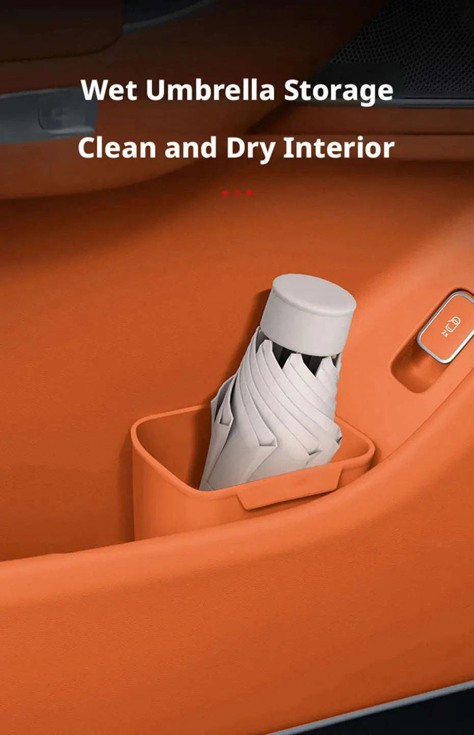 Universal Car Door Storage Box Waterproof Silicone Organizer-Brown 1Pc Right