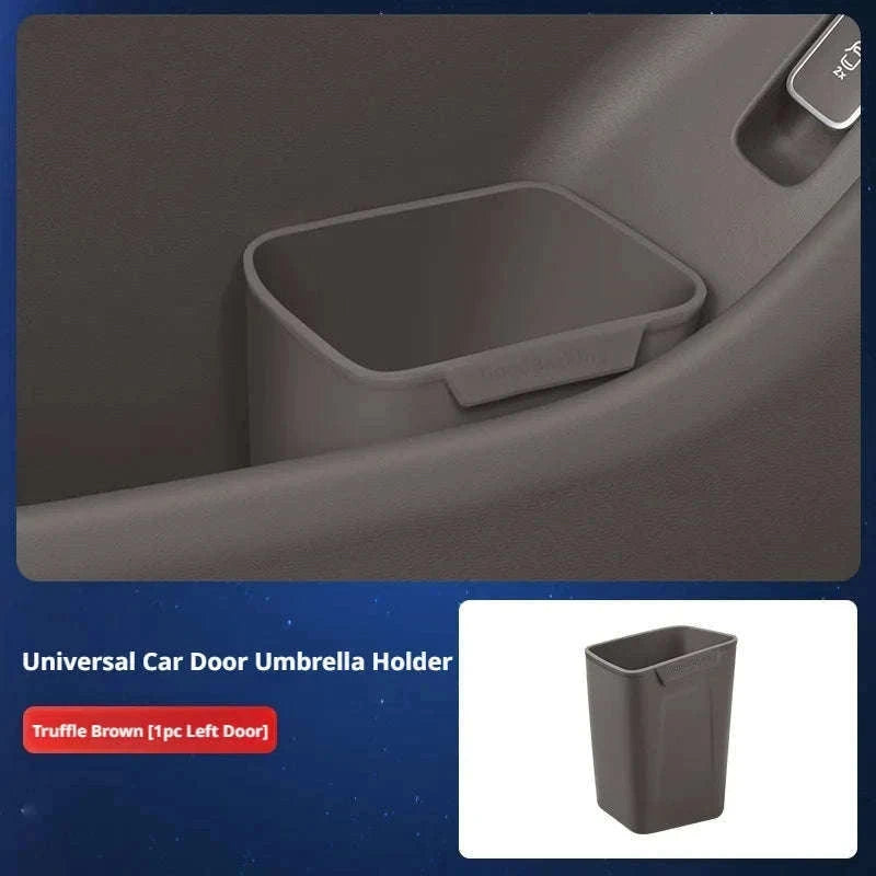 Universal Car Door Storage Box Waterproof Silicone Organizer-Brown 1Pc Right
