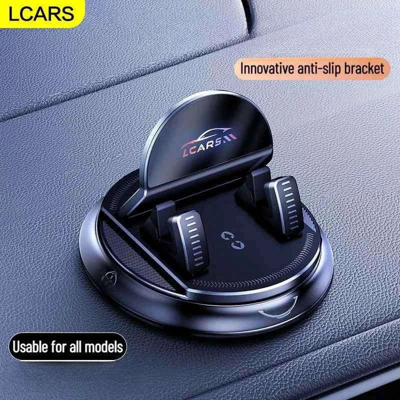 Universal Car Phone Mount Rotatable Dashboard Suction Cup Stand-black