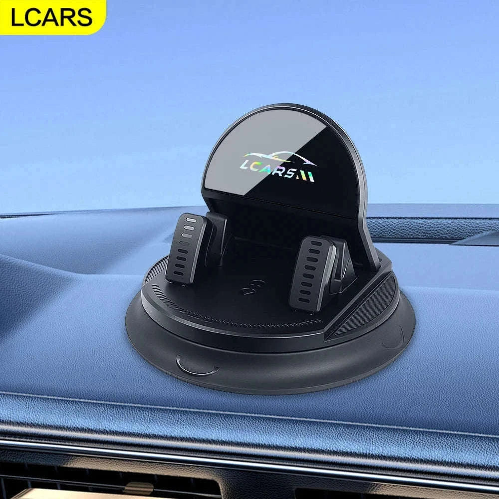 Universal Car Phone Mount Rotatable Dashboard Suction Cup Stand-black