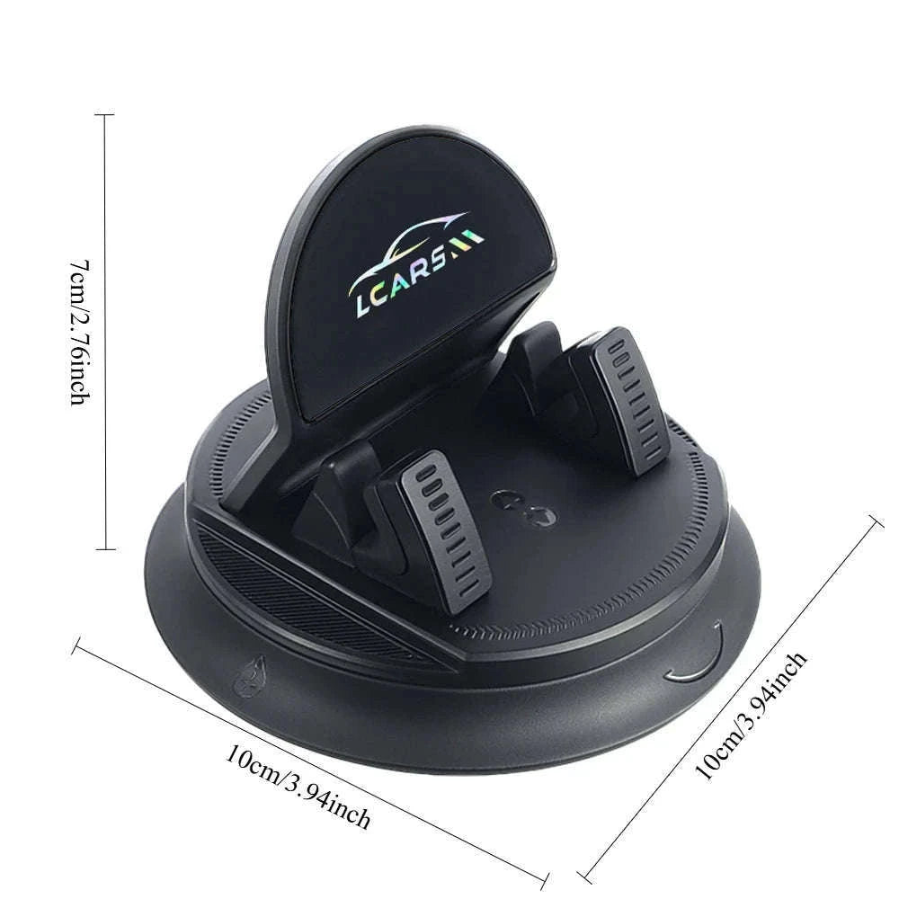 Universal Car Phone Mount Rotatable Dashboard Suction Cup Stand-black