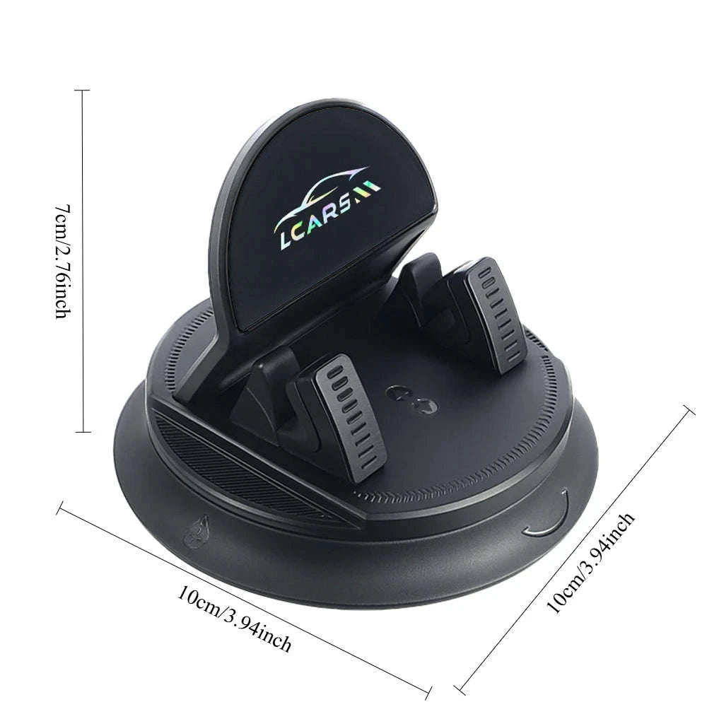 Universal Car Phone Mount Rotatable Dashboard Suction Cup Stand for Mobile Navigation Multi Scene Use in Vehicle and Home-black