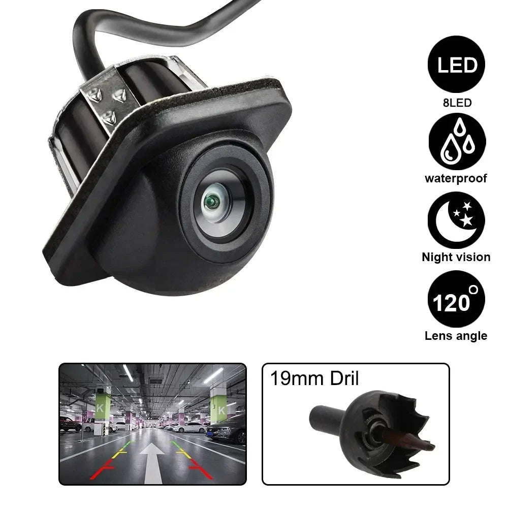 Universal Car Rear View Camera with Night Vision and Waterproof Housing-K201 / 12 V