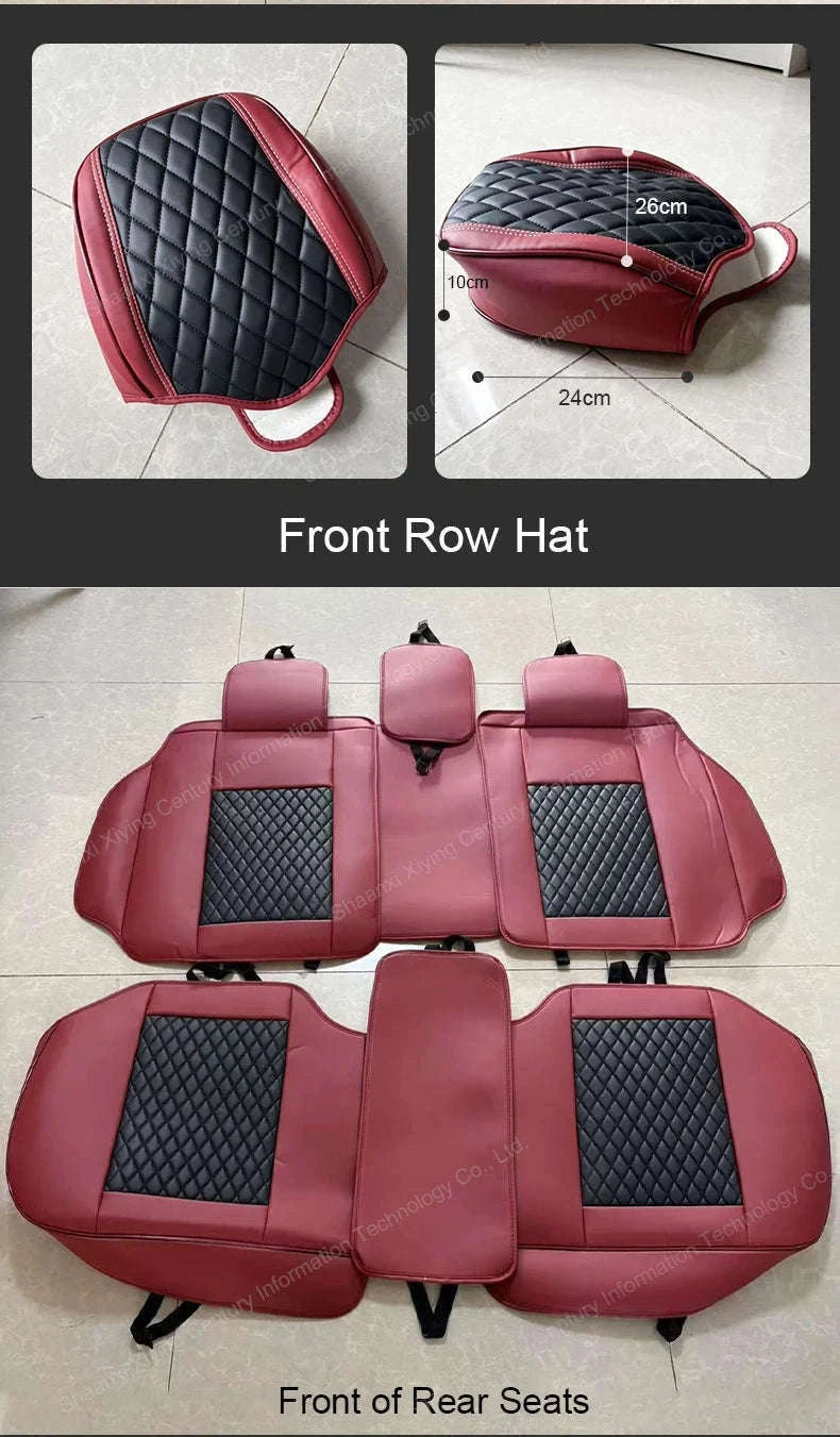 Universal Car Seat Covers Full-Cover Nappa Leather Set-Color 6