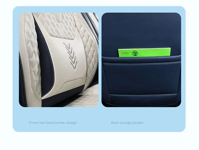 Universal Car Seat Covers Full-Cover Nappa Leather Set-Color 6