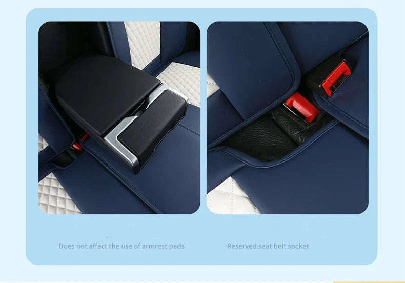 Universal Car Seat Covers Full-Cover Nappa Leather Set-Color 6