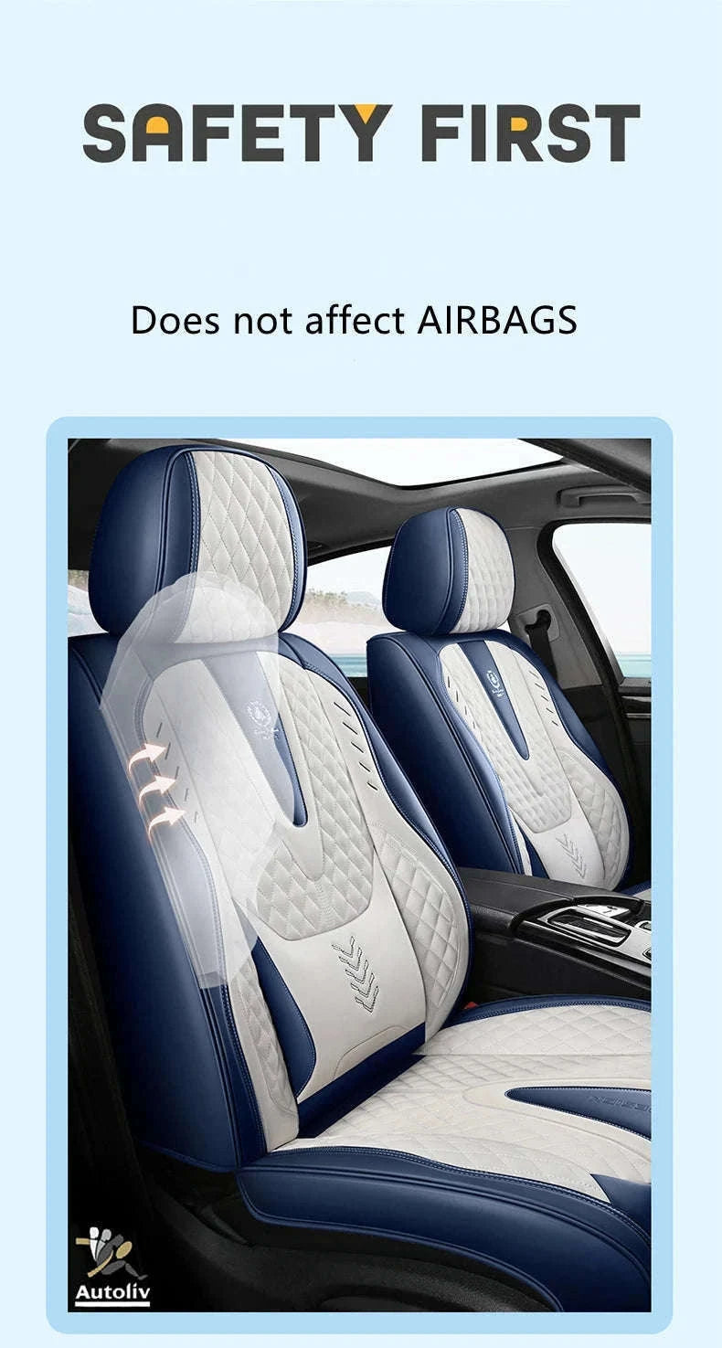Universal Car Seat Covers Full-Cover Nappa Leather Set-Color 6