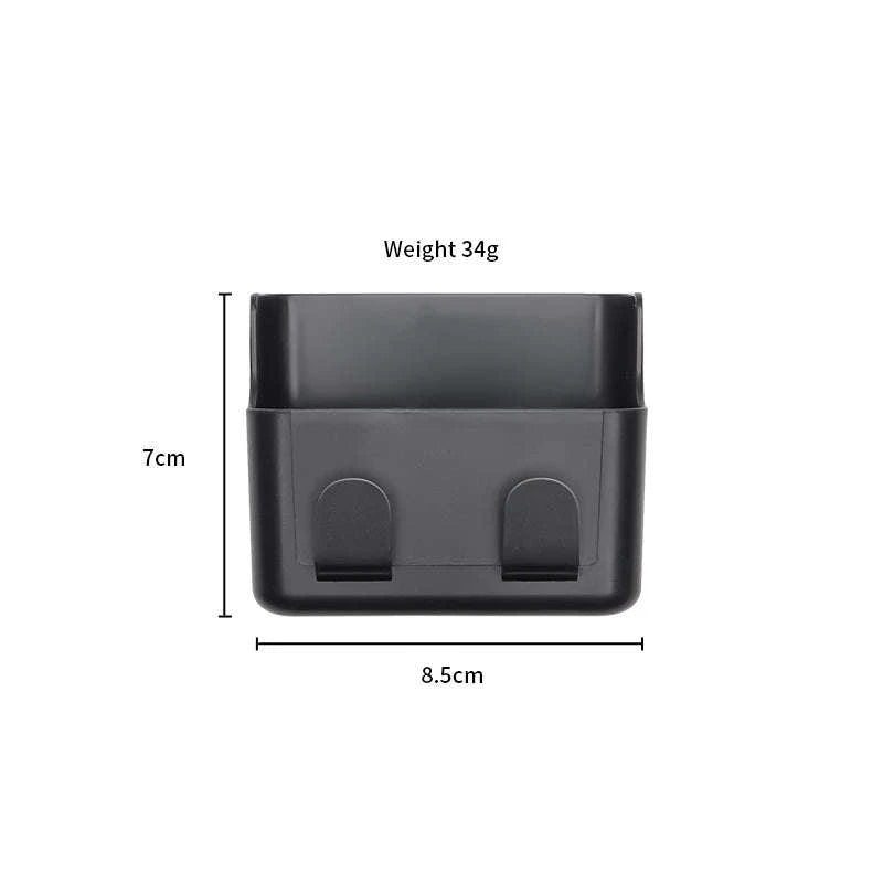 Universal Car Storage Box with Dual Hooks and Charging Port-Black