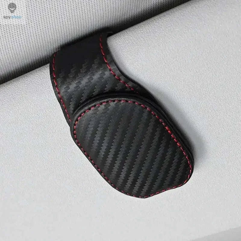 Universal Car Sun Visor Glasses Holder-Carbon black B
