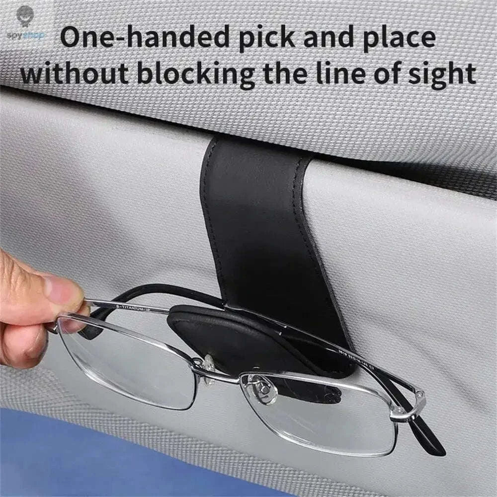 Universal Car Sun Visor Glasses Holder-Carbon black B