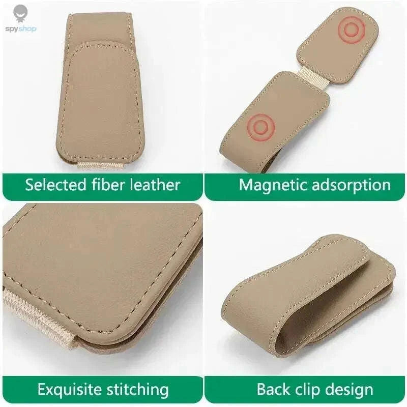 Universal Car Sun Visor Glasses Holder-Carbon black B