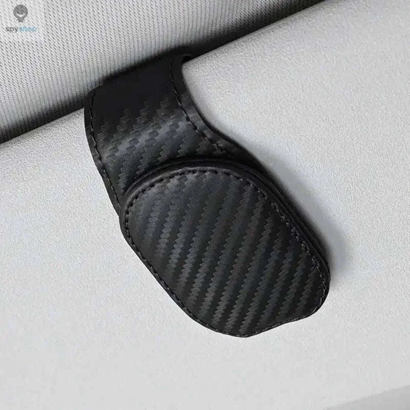 Universal Car Sun Visor Glasses Holder for Easy Access-Carbon black B