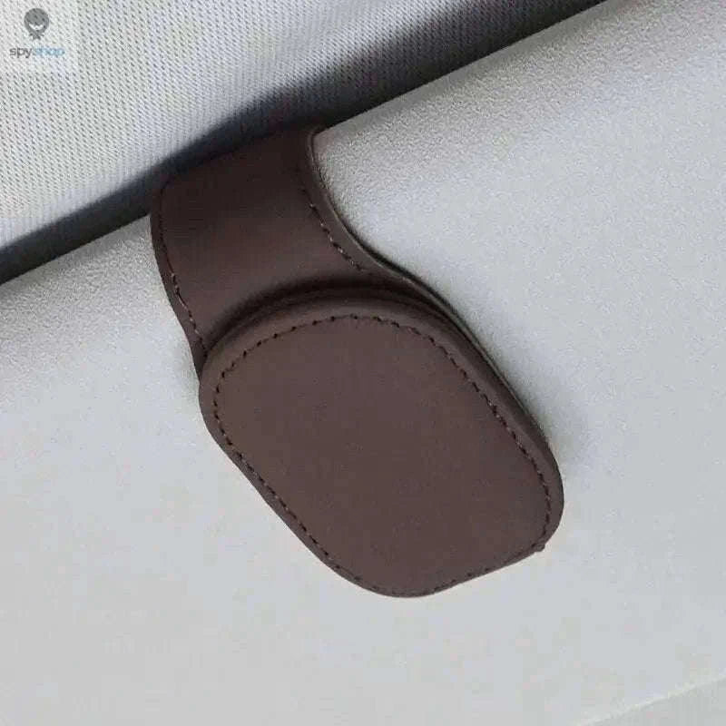 Universal Car Sun Visor Glasses Holder for Easy Access-Carbon black B