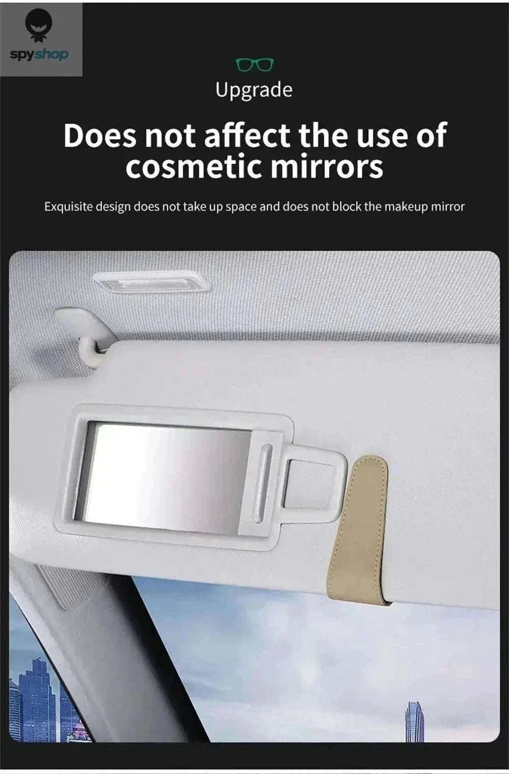 Universal Car Sun Visor Glasses Holder for Easy Access-Carbon black B