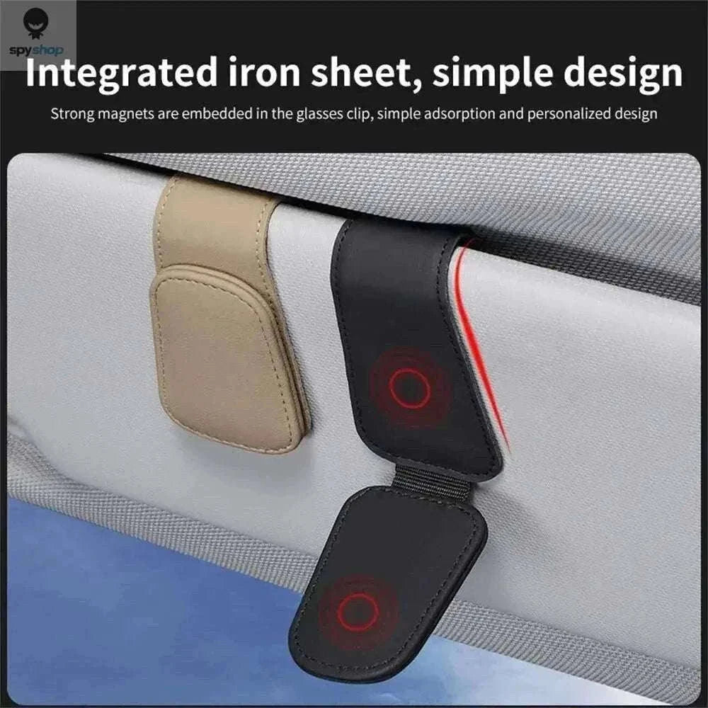 Universal Car Sun Visor Glasses Holder for Easy Access-Carbon black B