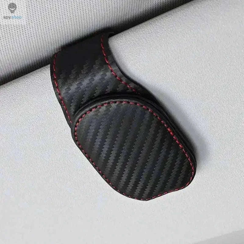 Universal Car Sun Visor Glasses Holder for Easy Access-Carbon black B