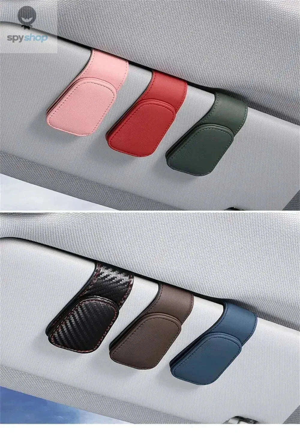 Universal Car Sun Visor Glasses Holder for Easy Access-Carbon black B