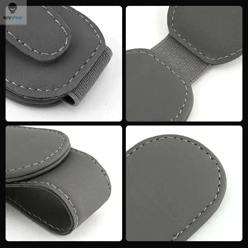 Universal Car Sun Visor Glasses Holder for Easy Access-Carbon black B