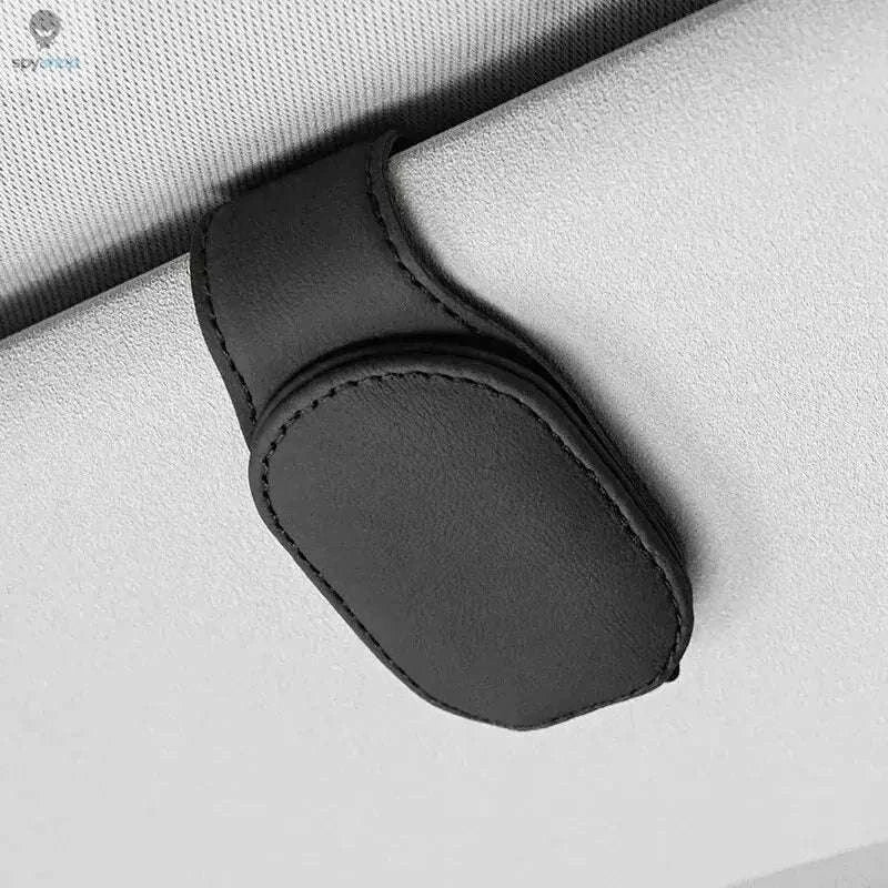 Universal Car Sun Visor Glasses Holder for Easy Access-Carbon black B