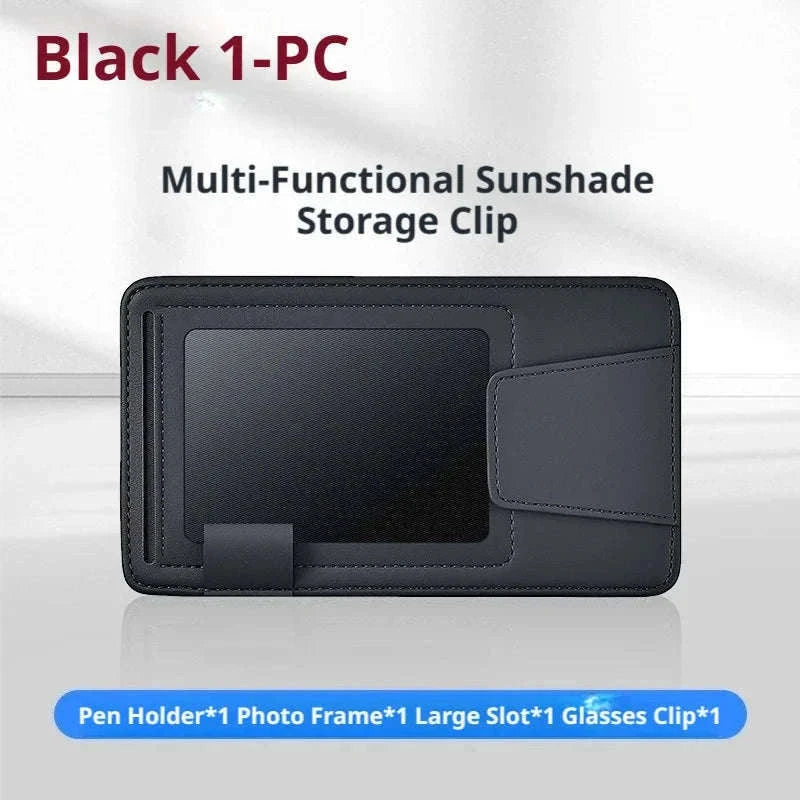 Universal Car Sun Visor Organizer Clip-Beige