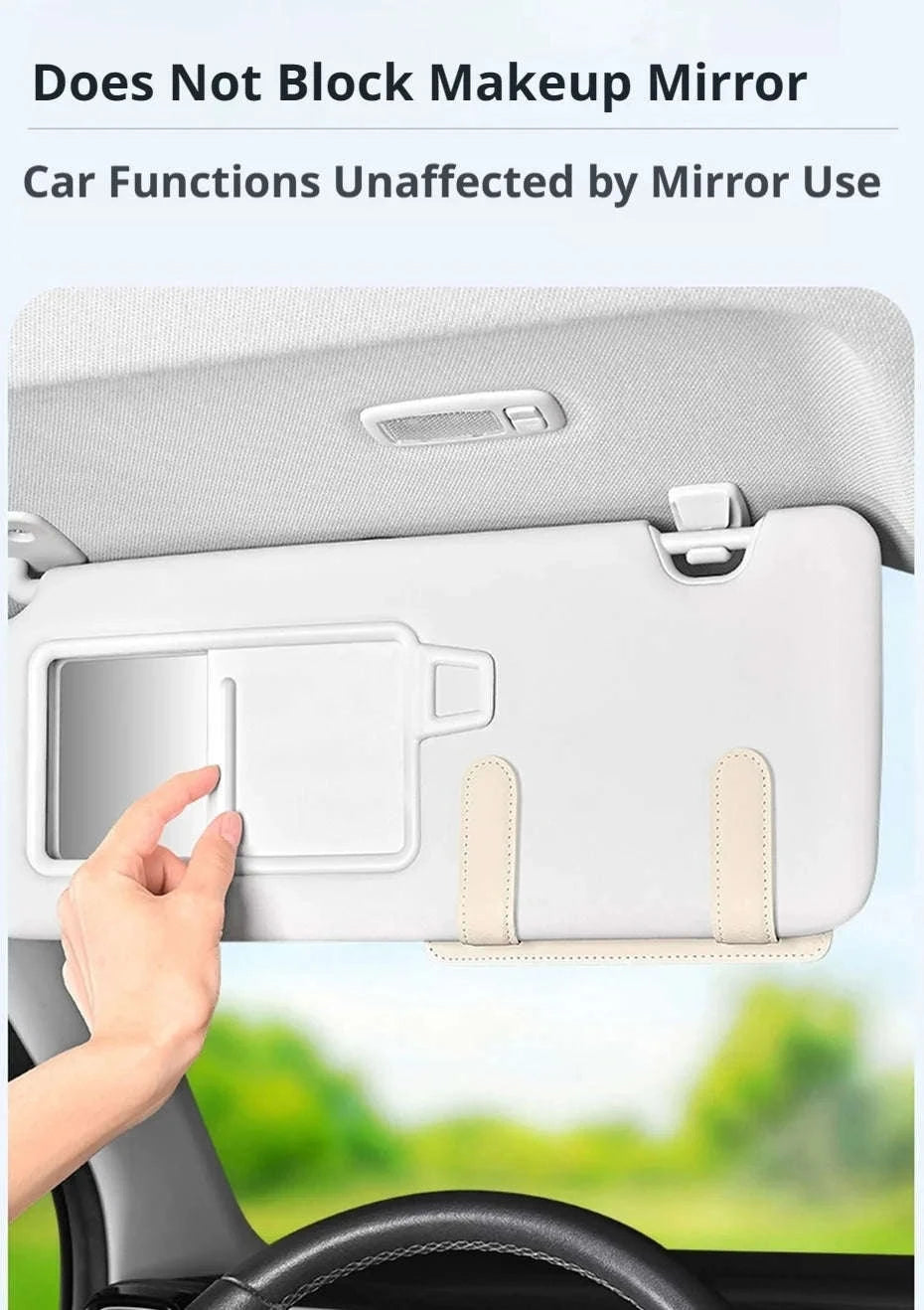 Universal Car Sun Visor Organizer Clip-Beige