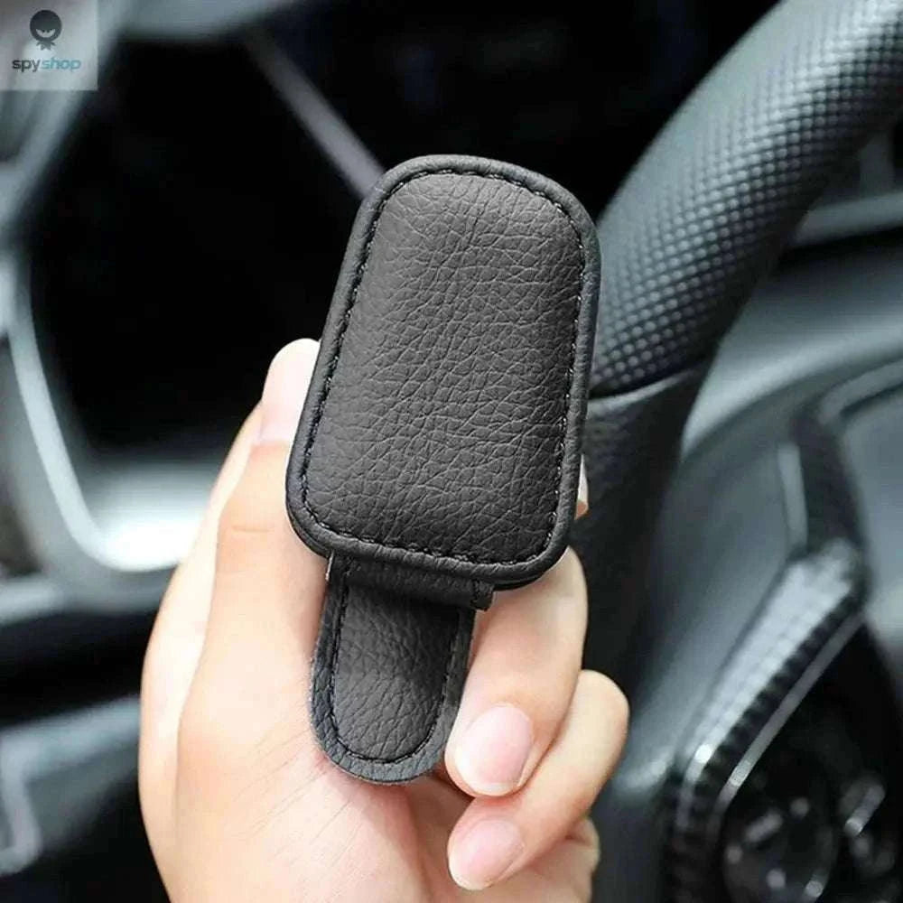 Universal Car Sunglasses Clip Organizer for Visor Storage-Beige