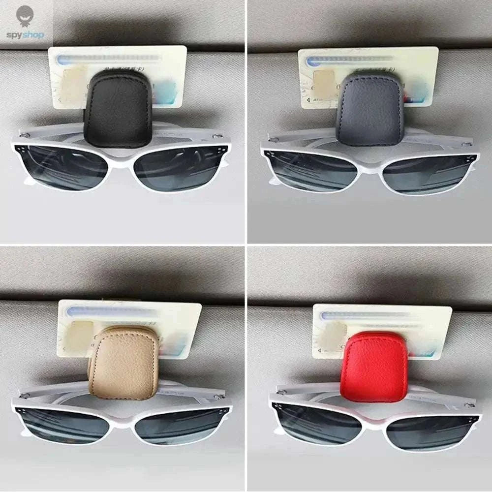 Universal Car Sunglasses Clip & Organizer – Slim Visor Storage for Glasses, Cards and Pens-