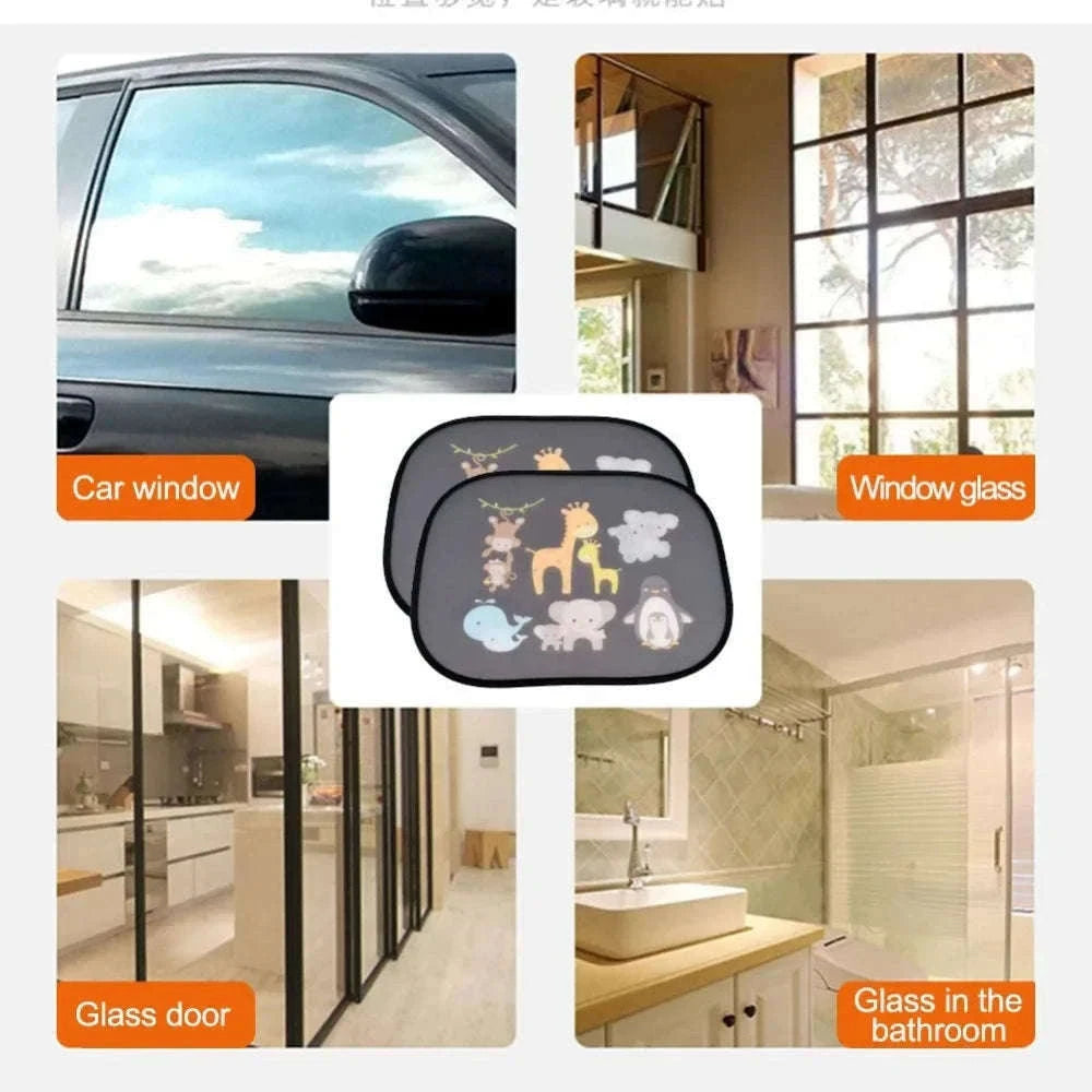 Universal Car Window Shade for Cooler, Calmer Family Rides-2 pieces