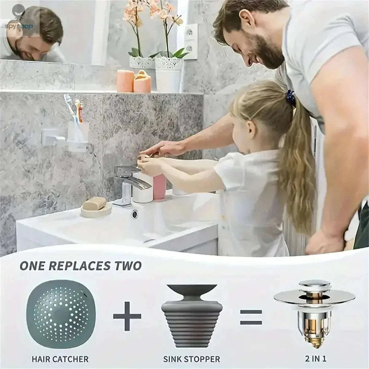 Universal Chrome Sink Filter Hair Catcher – Pop‑Up Stopper for Cleaner Drains-GLS / 1pc
