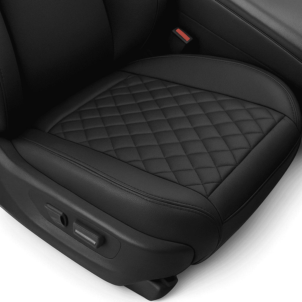 Universal Full-Wrapped Car Seat Cover Black-Front Seat 1pc