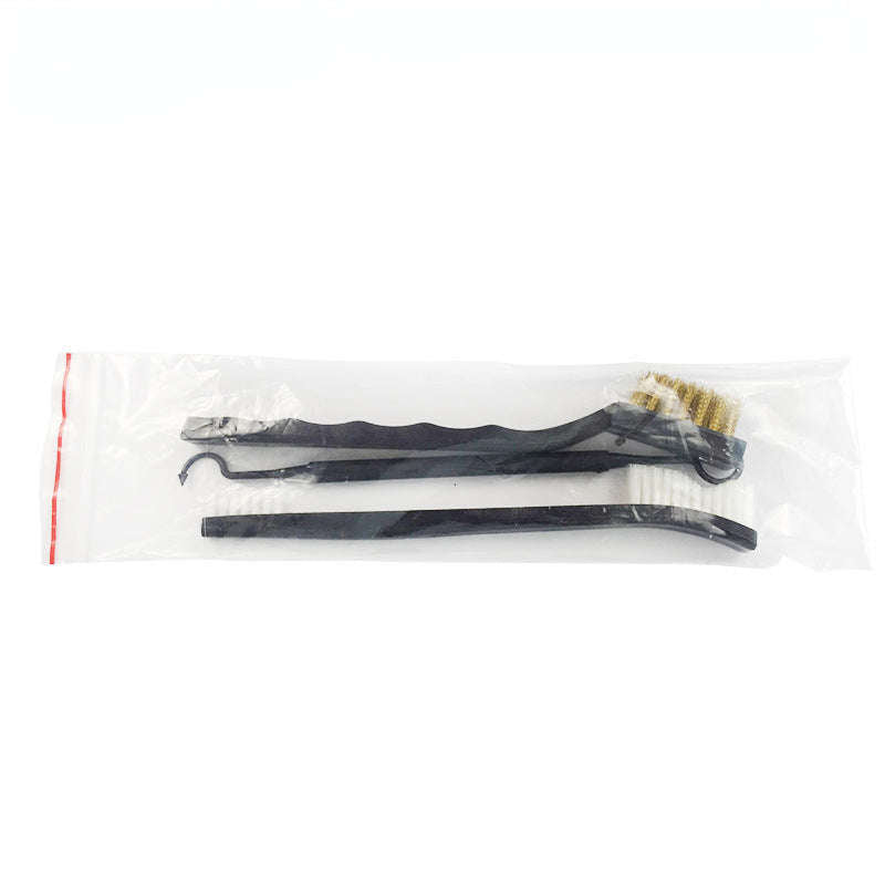 Universal Gun Cleaning Kit with Steel Wire Brushes and Nylon Picks-E